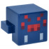 Creature Head Pixelated with Red and Dark Red Face and Light Bluish Gray Fangs Pattern (Minecraft Spider): {земно син}