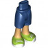 Mini Doll Hips and Shorts with Molded Medium Tan Legs and Printed Lime Shoes with White Laces, Soles and Socks Pattern - Thin Hinge: {земно син}