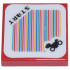 Tile 2 x 2 with Super Mario Scanner Code Yoshi Bike and 'START' Pattern (Sticker) - Set 72031: {ярко червен}