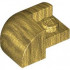 BRICK,2X2X1,BOW OUTSIDE CORNER,W/ CUTOUT: {топло златист}