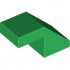 ROOF TILE 1X2, DEG. 45, W/O KNOBS: {тъмно зелен}
