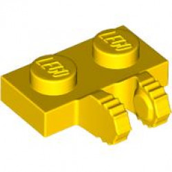PLATE 1X2 W/FORK, VERTICAL: {ярко жълт}