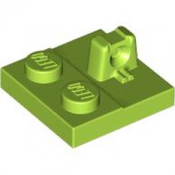 Plate 2x2 w. stump/top: {ярко жълто-зелен}
