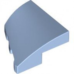 PLATE 2X2X2/3, HALF BOW W/ CUT, RIGHT: {светло кралско син}