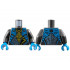 Torso Armored Tunic with Dark Azure Shoulder Panels, Metallic Light Blue Trim and Gold Ninjago Logogram Letter N over Chest Armor, Water Dragon Logo on Back Pattern / Pearl Dark Gray Arms / Dark Azure Hands: {титаниево метален}