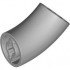 Brick, Round 2 x 2 D. 45 degrees Elbow (27.7mm Standing Height): {умерено каменно сив}