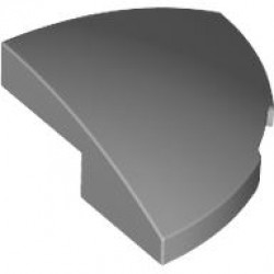 Slope, Curved 2 x 2 x 2/3 Corner Round: {умерено каменно сив}