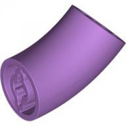 Brick, Round 2 x 2 D. 45 degrees Elbow (27.7mm Standing Height): {умерено лавандулов}