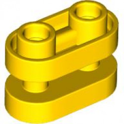 Brick, Round 1 x 2 with Hollow Studs and Open Center with Bars: {ярко жълт}