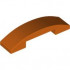 Slope, Curved 4 x 1 x 2/3 Double: {червеникаво-оранжев}