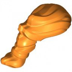 Minifigure, Hair Narrow Swept Back with Ponytail: {ярко оранжев}