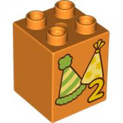 BRICK 2X2X2, NO. 172: {ярко оранжев}