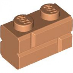Brick, Modified 1 x 2 with Masonry Profile: {нуга}