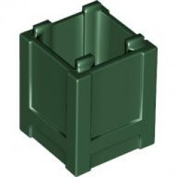 Container, Box 2 x 2 x 2 - Top Opening: {земно зелен}