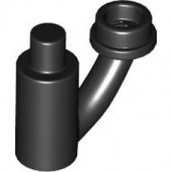 Plant Stem / Stalk with Bar, Bar Holder, and Hollow Stud: {черен}