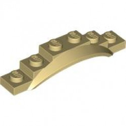 Vehicle, Mudguard 1 1/2 x 6 x 1 with Arch: {тухлено жълт}