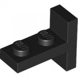 Bracket 1 x 2 - 2 x 1 Centered: {черен}