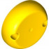 Cylinder Hemisphere 7 x 7 Flat (Pod Half) with 2 Pin Holes: {ярко жълт}