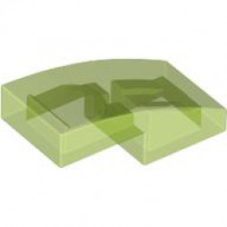 Slope, Curved 2 x 1 x 2/3: {прозрачно ярко зелен}