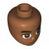 Mini Doll, Head Friends with Dark Brown Thick Eyebrows and Goatee, Reddish Brown Eyes and Chin Dimple, Lopsided Grin Pattern: {сиена кафяво}