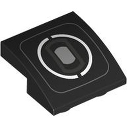 Тухличка 2x2x2/3, обърната дъга, NO. 4: {черен}