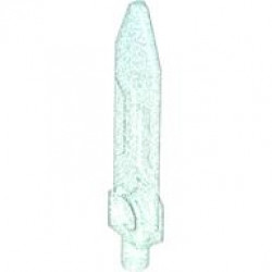 Minifigure, Weapon Sword, Blade with Bar End: {прозрачен светло син опал}