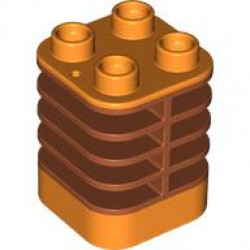 BRICK 2X2X2, W/ FLEX: {ярко оранжев}
