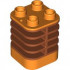 BRICK 2X2X2, W/ FLEX: {ярко оранжев}