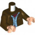 Torso Jacket Open with Buttons and Scuff Marks over Bright Light Blue Shirt and Dark Red Undershirt Pattern / Dark Brown Arms / Light Nougat Hands: {тъмно кафяв}