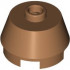 2X2 ROUND,SLOPE BRICK W. KNOB: {умерен нуга}