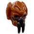 Minifigure, Head, Modified SW Kel Dor with Molded Pearl Dark Gray Mask Pattern (Plo Koon): {тъмно оранжев}