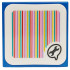 Tile 2 x 2 with Super Mario Scanner Code Blue Toad Speech Bubble with Wrench Pattern (Sticker) - Set 72035: {ярко син}