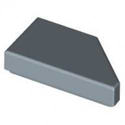 TILE 1X2, DEG. 45, CUT, LEFT: {пясъчно син}
