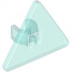 TRIANGULAR SIGN W. SNAP: {прозрачно светло син}