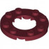 Plate, Round 4 x 4 with 2 x 2 Round Open Center: {нов тъмно червен}