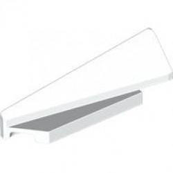 Wedge 5 x 1 x 1 1/3 with 4 x 1 Base Left: {бял}