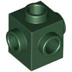 Brick, Modified 1 x 1 with Studs on 4 Sides: {земно зелен}