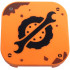 Tile, Modified 4 x 4 with Rounded Corners and 4 Feet with Black Spanner Wrench and Wheel with Tire Logo, Reddish Brown Rust Stains, Screw Heads Pattern: {ярко оранжев}