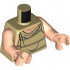 Torso Smock Tattered with Dark Tan Stripes and Knot, Light Nougat Neck and Shoulders Pattern / Light Nougat Arms / Light Nougat Hands: {тухлено жълт}