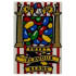 Tile 2 x 3 with HP Bertie Bott's Beans Box with Green, Blue, Red and Yellow Jelly Beans, Pillars, Stripes and 'EVERY-FLAVOUR BEANS' on Banner Pattern: {бял}