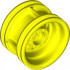 Wheel 30.4mm D. x 20mm with No Pin Holes and Reinforced Rim: {пъстро жълт}
