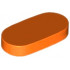Tile, Round 1 x 2 Oval: {ярко оранжев}