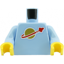 Torso with Classic Space Logo High on Torso Pattern, Inside with Ribs (second reissue) / Bright Light Blue Arms / Yellow Hands (BAM): {светло кралско син}