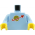 Torso with Classic Space Logo High on Torso Pattern, Inside with Ribs (second reissue) / Bright Light Blue Arms / Yellow Hands (BAM): {светло кралско син}