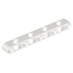 Technic, Liftarm, Modified Perpendicular Holes Thick 1 x 9: {бял}