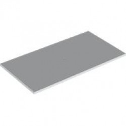 Tile 8 x 16 with Bottom Tubes, Polished Surface: {бял}
