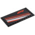 Tile, Modified 6 x 12 with Studs on Edges with Formula 1 Logo Stylized 'F1', Red and White Diagonal Stripes Pattern: {черен}