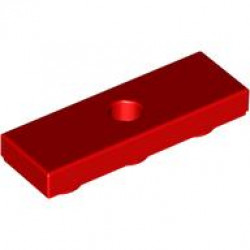 Tile, Modified 1 x 3 Inverted with Hole: {ярко червен}