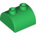 Slope, Curved 2 x 2 Double with 2 Hollow Studs: {тъмно зелен}