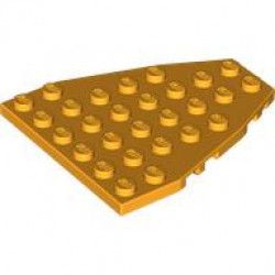 Wedge, Plate 7 x 6 with Stud Notches (Boat Bow Plate): {огнено жълто-оранжев}